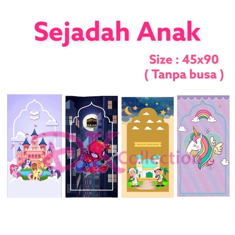 Sejadah Anak / Sejadah Karakter / Sejadah Anak dengan Motif / Sejadah traveller