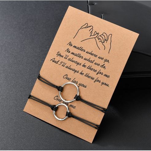 Gelang Couple Pasangan Persabatan Simple Silver RIng Big Small Waterproof