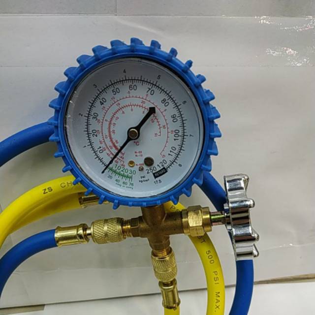 Testing Manifold single R22 R134a non sighlas + selang R22 ac PAKET ALAT ISI PREON