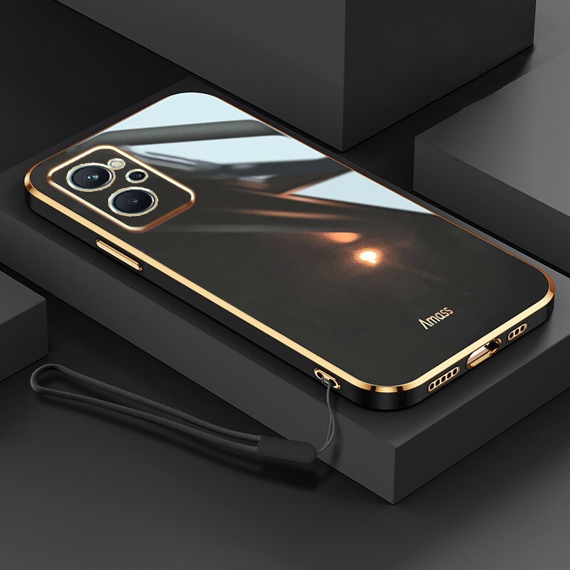 Case Bahan Silikon Dengan lanyard Untuk OPPO A96 K10 Realme 9i 4G