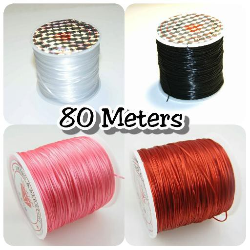 70 meter Tali benang karet elastis 0.8mm elastic string strong