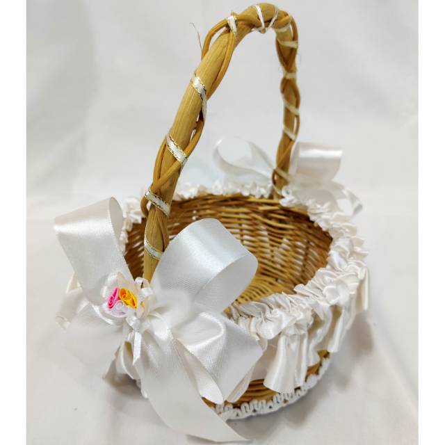Keranjang Rotan Tabur Bunga Seserahan Wedding Hampers Parcel Keranjang Buah Pernikahan