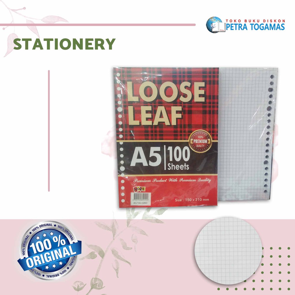 

LOOSE LEAF GRID KOTAK HORE // LOOSE LEAF BENTUK KOTAK