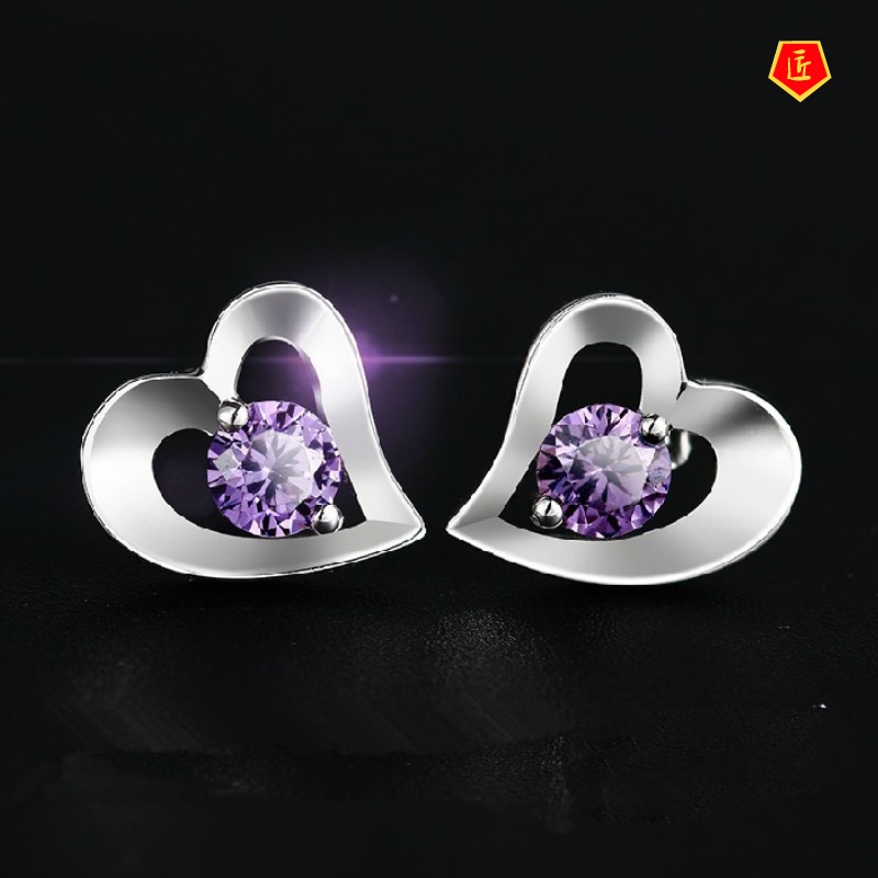 [Ready Stock]Women's Fashion Silver Anti-Allergy Stud Earrings