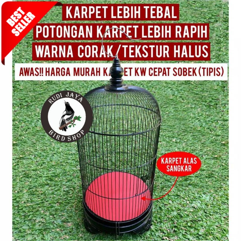 Jual KARPET MERAH ALAS LANTAI DASAR SANGKAR KANDANG BURUNG LOVEBIRD