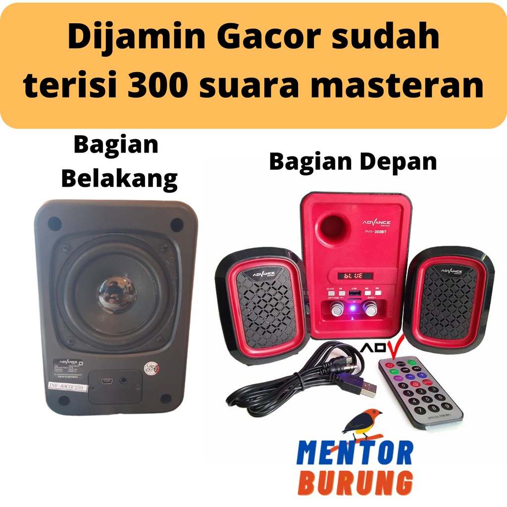 Speaker Mp3 Burung 300 Masteran Burung Kicau Gacor 24 Jam Suara Burung Love Bird Murai Kacer Kenari