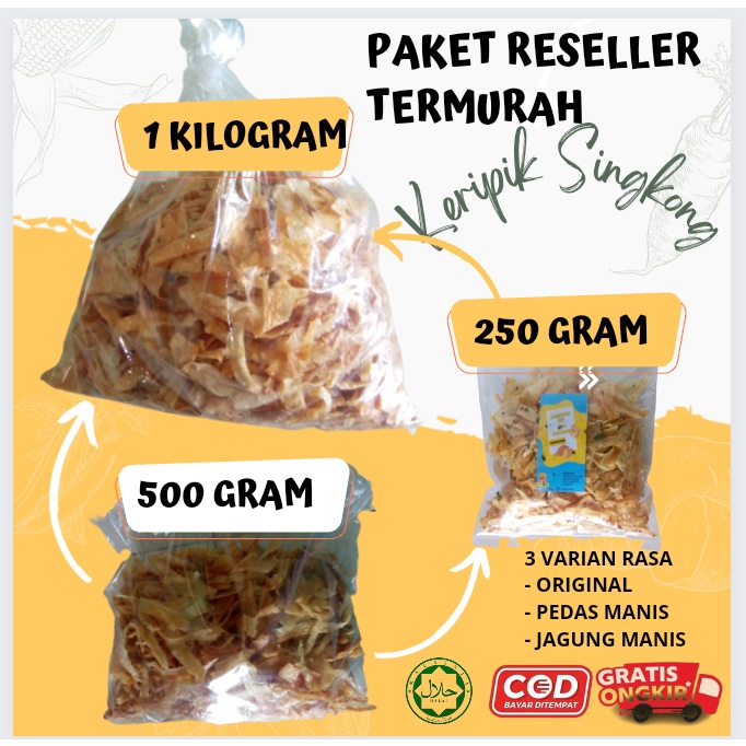 

PAKET RESELLER TERMURAH /KERIPIK SINGKONG/KERIPIK SANJAI/KILOAN/KERIPIK CURAH
