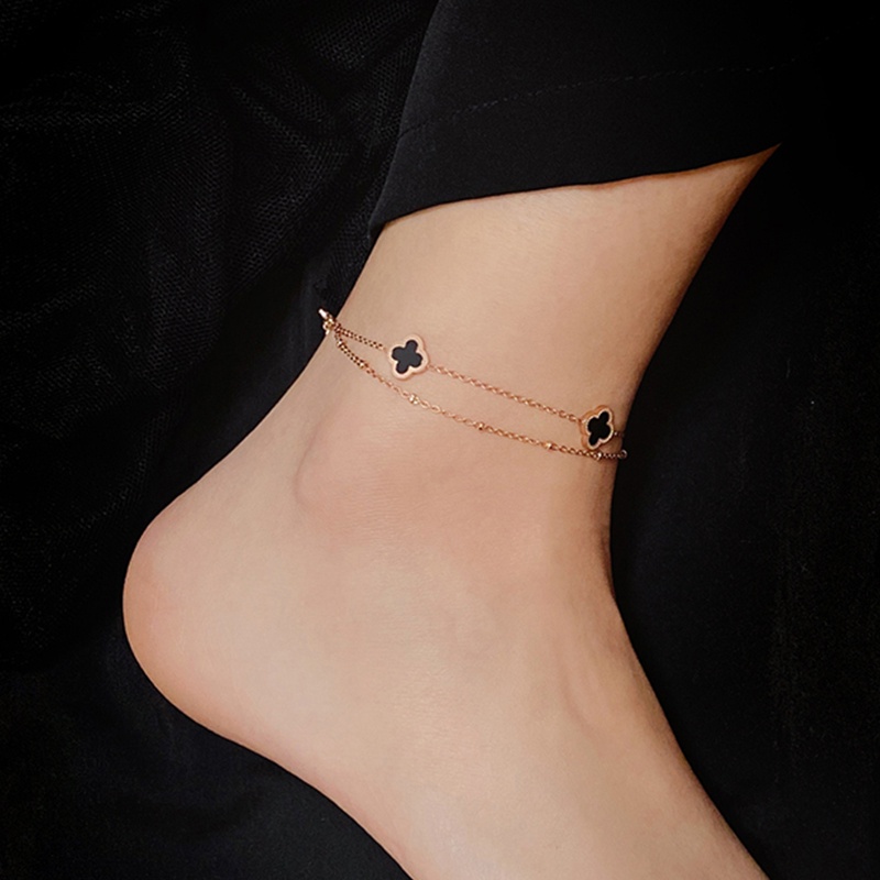 Korean Tianium Steel Anklet  Simple Elegant Jewelry for Women Does Not Fade or Rust