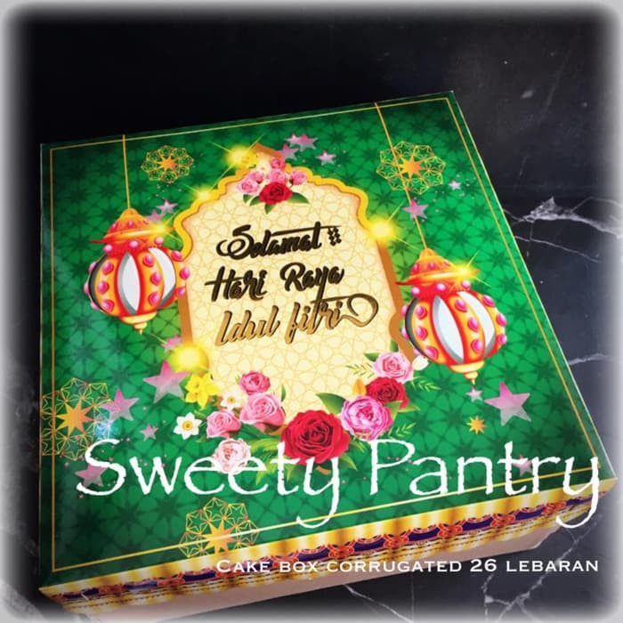 

Dus Kue / Box Kue / Cake Box Corrugated 26x26x13cm Lebaran