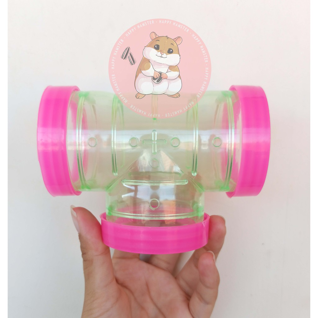 [HHI] TEROWONGAN HAMSTER 3 LUBANG T / HAMSTER TUNNEL / MAINAN LORONG HAMSTER / TEMPAT BERSEMBUNYI HA