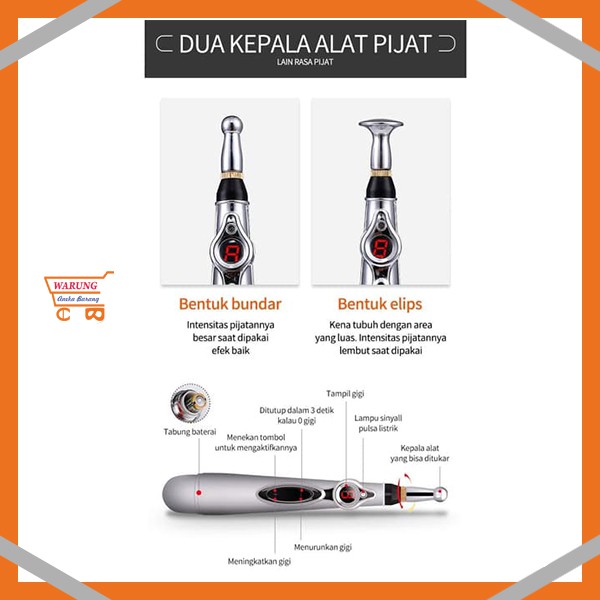 COD ALAT PIJAT ELEKTRIK PENA AKUPUNTUR PEN MAGNETIK MERIDIAN ENERGY TERAPI JANTUNG MENGENCANGKAN KULIT