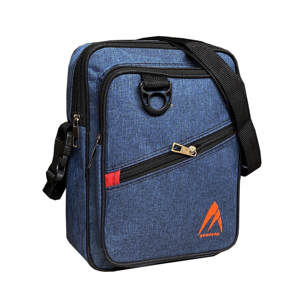 SHOPEE 6.6 SUPER SALE!! Fashion Pria Tas Selempang Metric Original K-018 Tas Slempang Pria Outdoor Tas Hangout Tas Gadget Model Sporty terbaru - Navy Blue