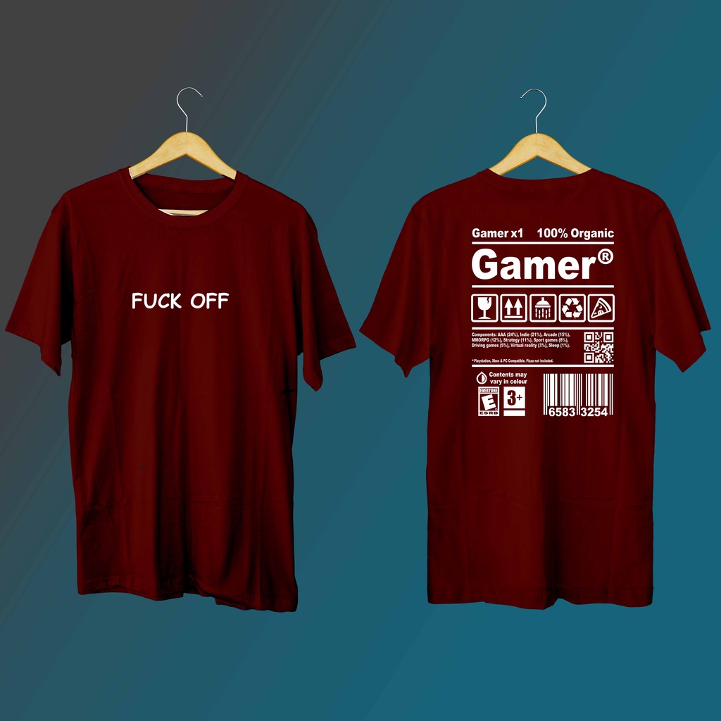 KAOS DISTRO PRIA &quot;FVCK OFF&quot;gambar depan belakang/kaos kattun/t-shirt terbaru