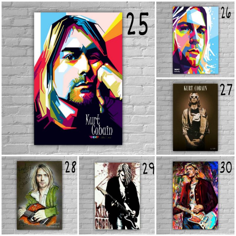 POSTER DINDING NIRVANA 21-40/TANPA BINGKAI.