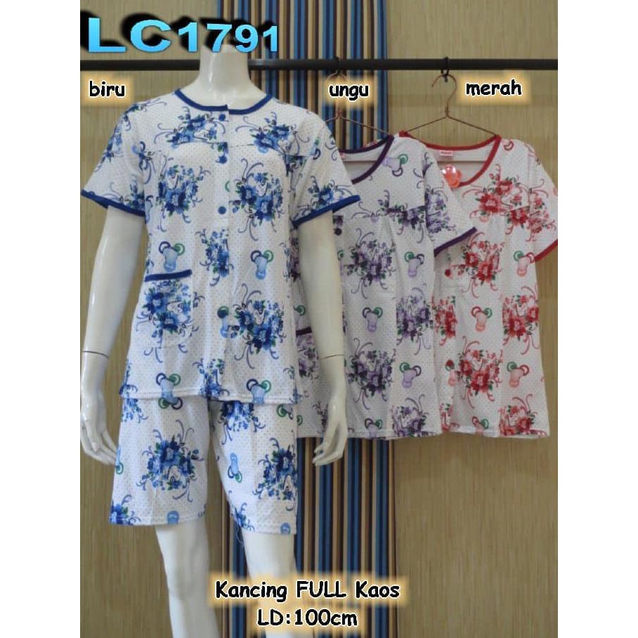 Pengiriman Cepat baju tidur kancing depan + piyama menyusui + busui + LC1791 PROMO