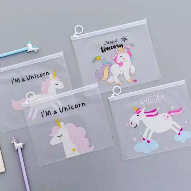 Zipper Bag Dompet Kecil Serbaguna Unicorn Pink Panther