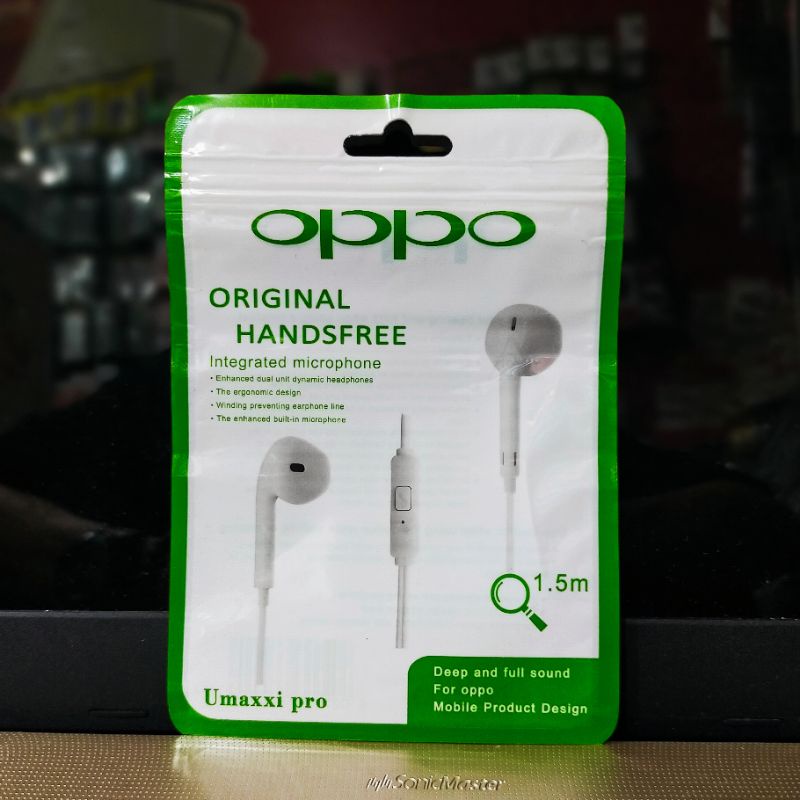 Earphone oppo HD Sound Bass Stereo Headset oppo A37 A39 A83 A3S A5S F3 F5 F7 F9 reno 4 reno 5