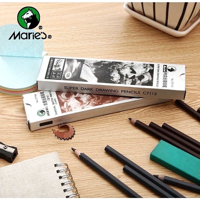 

Maries Pensil Super Dark 10B 12B 14B - Graphite & Charcoal Pencil