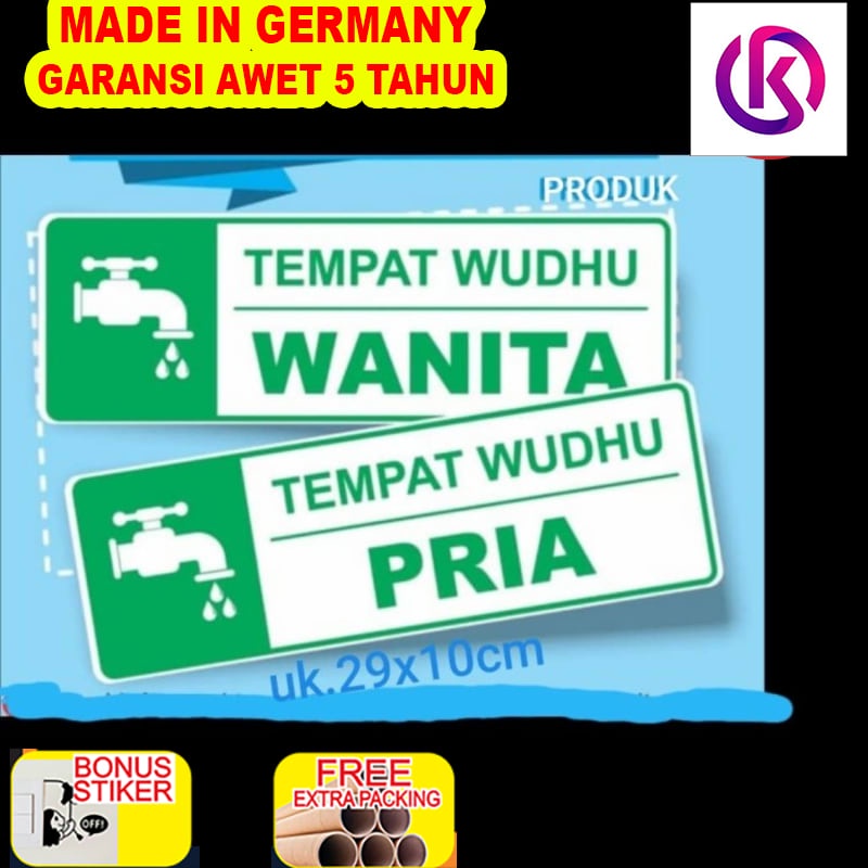 

Murah Acrylic Plat Tempat Wudhu (PRIA&WANITA)