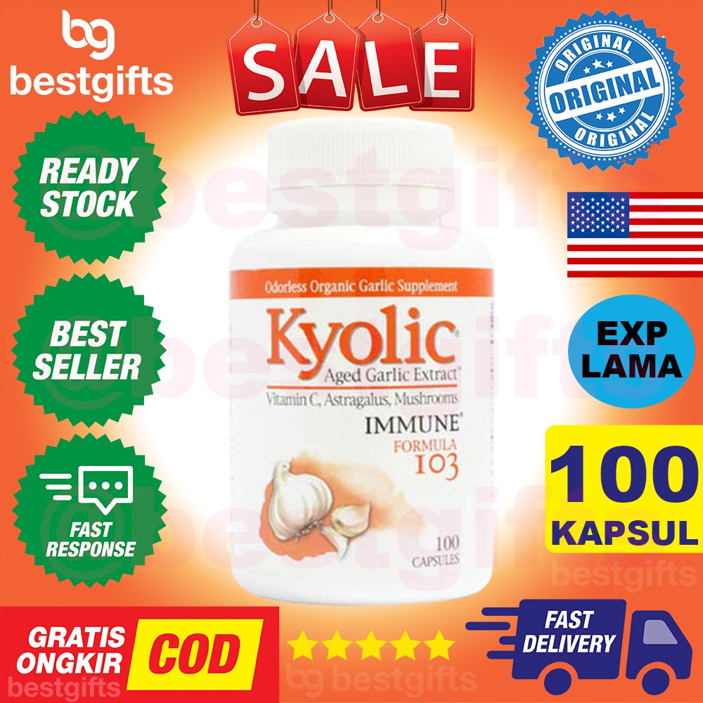 KYOLIC VITAMIN C ASTRAGALUS MUSHROOMS IMMUNE FORMULA 103 ANTIOKSIDAN KEKEBALAN IMUN TUBUH 100 KAPSUL