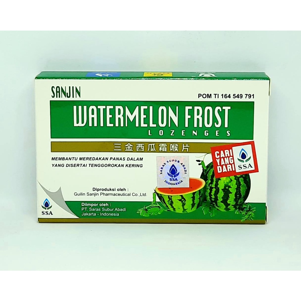 WATERMELON FROST LOZENGES obat pereda sakit tenggorokan - sariawan dan panas dalam