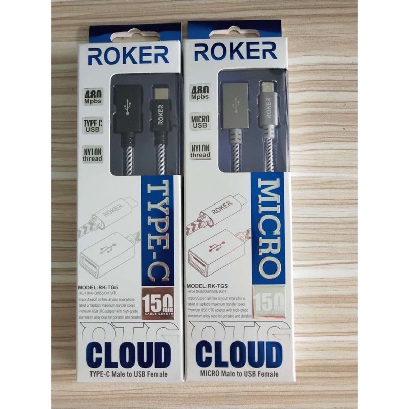 OTG Kabel CLOUD ROKER USB MICRO ( RK-TG3 ) / TYPE C ( RK-TG5 ) / 480 Mpbs