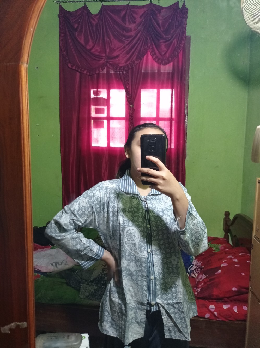 Batik Wanita Asj Sa Hrb026 Kenongo Kemeja Tosca Pendek