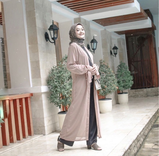 BEST SELLER BELVA LONG OUTER FREE SABUK TALI