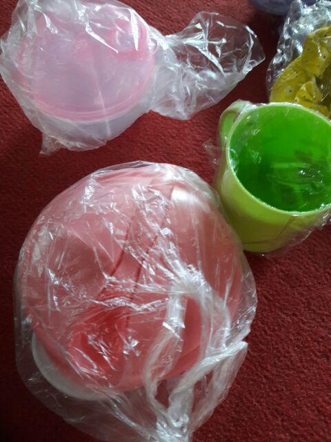 [bayar Di Tempat]mangkuk Dengan Tutup + Sendok Untuk Latihan Makan Anak