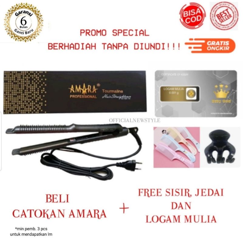 [READY FREE GIFT &amp; BUBBLE] CATOKAN AMARA 2 IN 1 PROFESSIONAL TOURMALINE 100% ORIGINAL GARANSI UANG KEMBALI