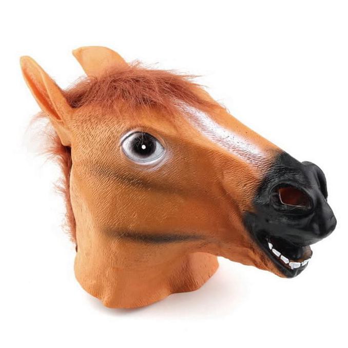 Jual Topeng Kuda bahan latex horse mask party termurah