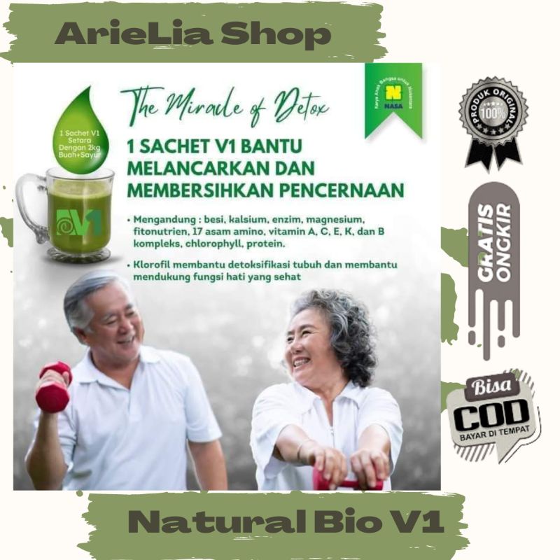 NATURAL BIO V1 PELANGSING NASA / NATURAL BIO V1 THE MIRACLE OF DETOX  DETOX TUBUH TINGGI SERAT /PELA