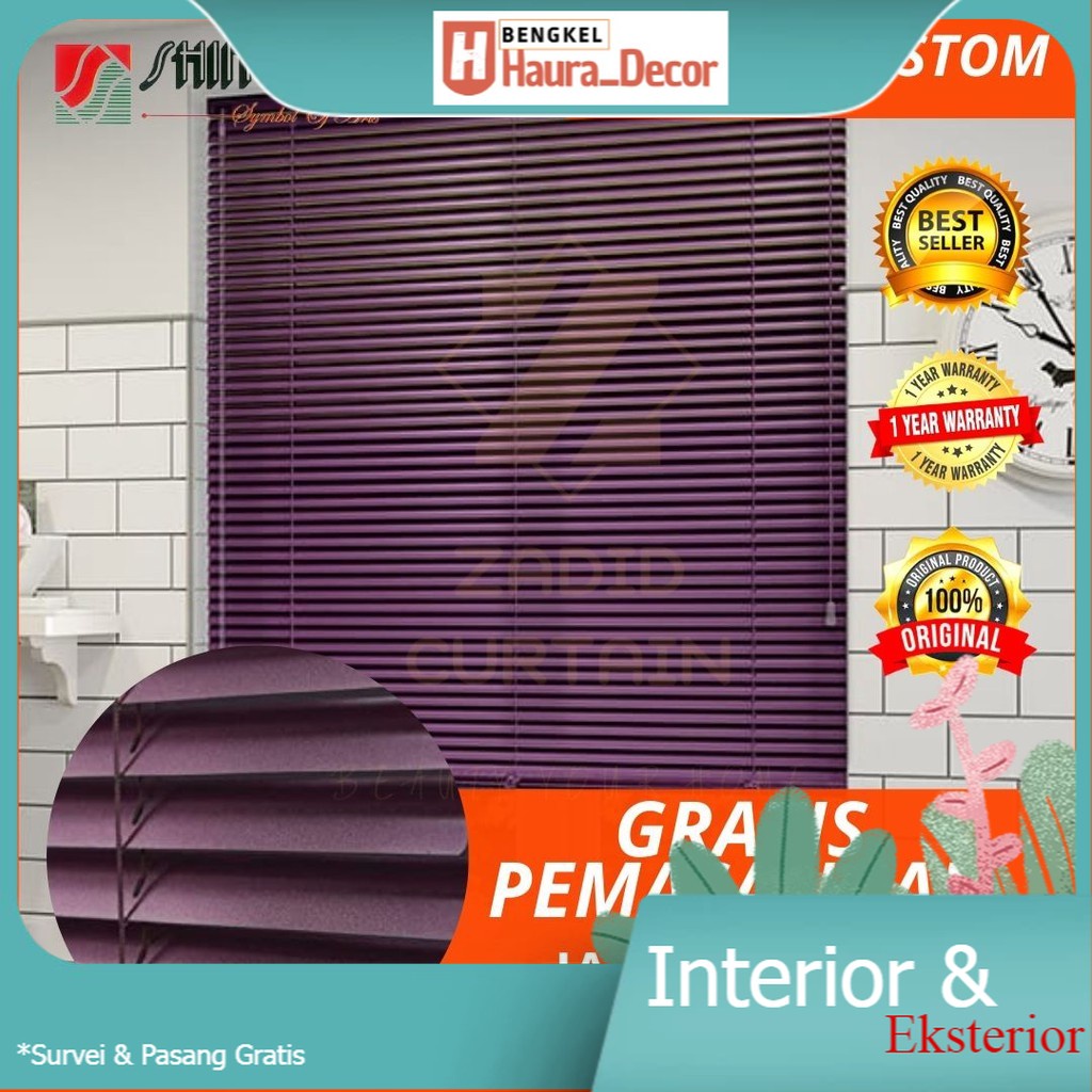 Tirai Gulung venetian blind Tirai Horizontal Modern [BIG SALE]