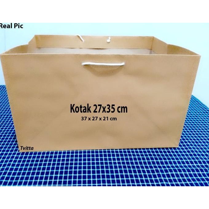

[COD] Paperbag Polos Coklat Kotak 27x35 cm [COD]