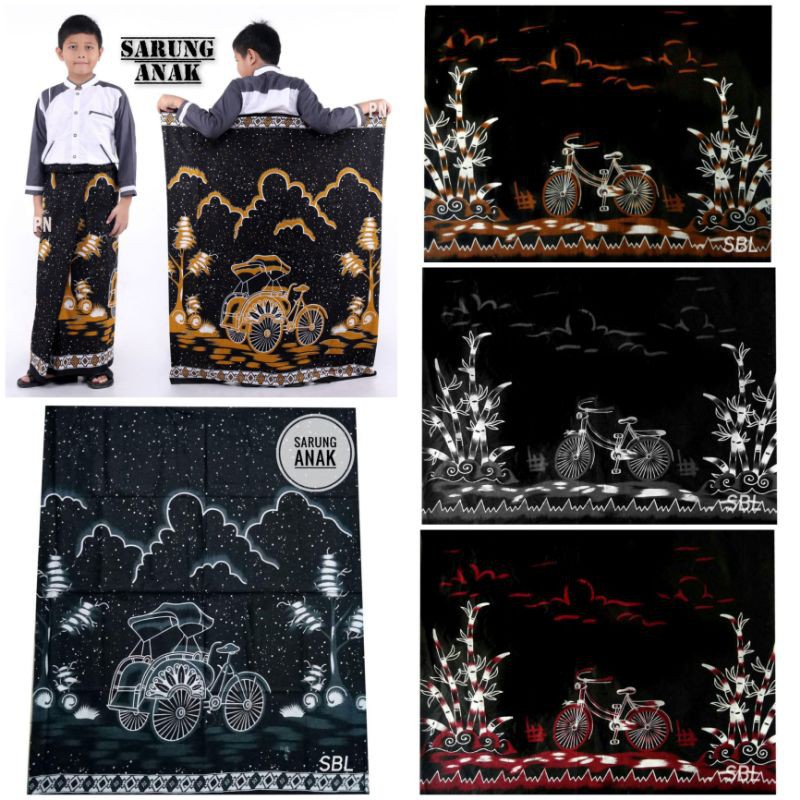 SARUNG BATIK ANAK - BECAK & ONTHEL