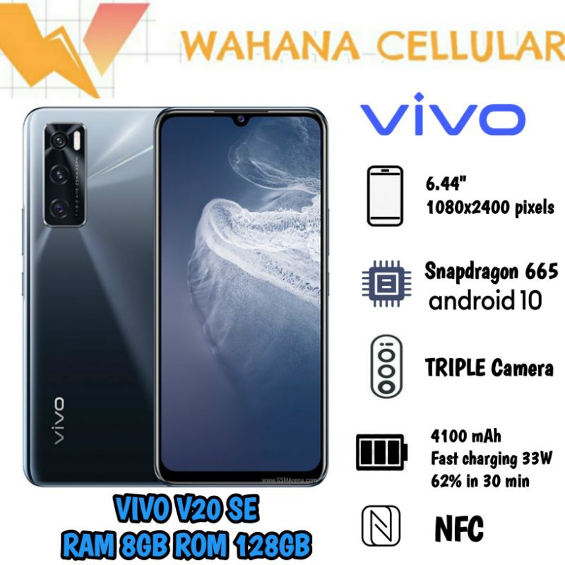 Hp Vivo V20 Se Ram 8 128gb Nfc Garansi 2 Tahun Shopee Indonesia