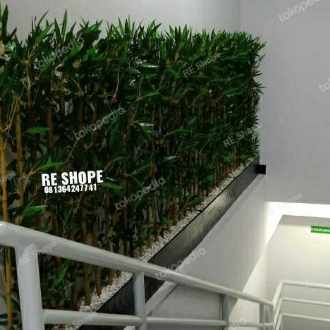 Bunga artificial bunga plastik pohon bambu partisi RIMBUNsekat ruangan