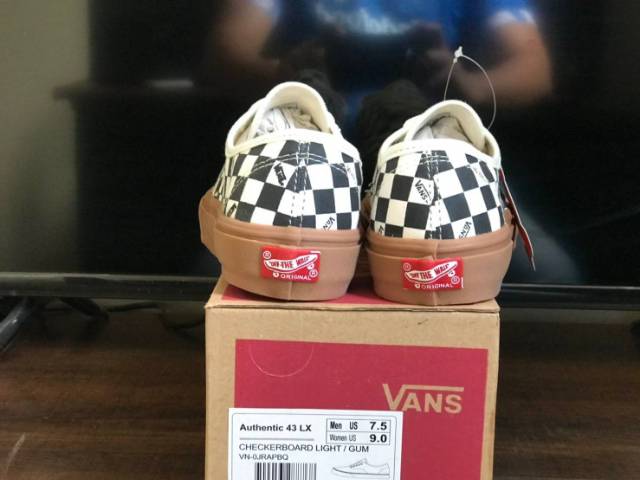 100% PREMIUM VANS AUTHENTIC CHECKERBOARD LIGHT GUM WAFFLE DT