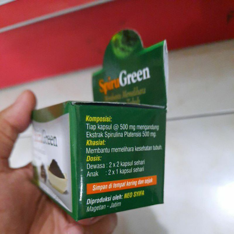 SPIRUGREEN | Kapsul Spirulina Bisa Dikonsumsi / Untuk Masker Wajah  Spirulina Terbaik - Samsmedia