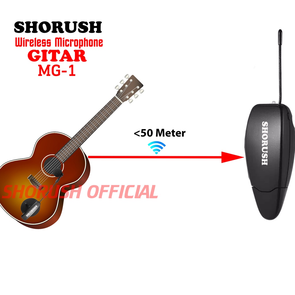 Shorush MG-1 Microphone Wireless Gitar Audio Mic Akustic Studio Mixer Akustik