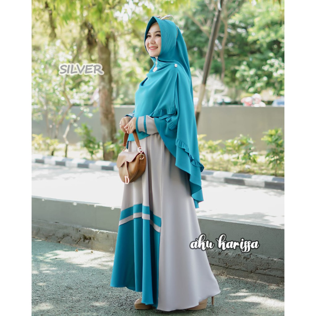 Gamis set khimar Keysa by Aku Karissa original berlabel