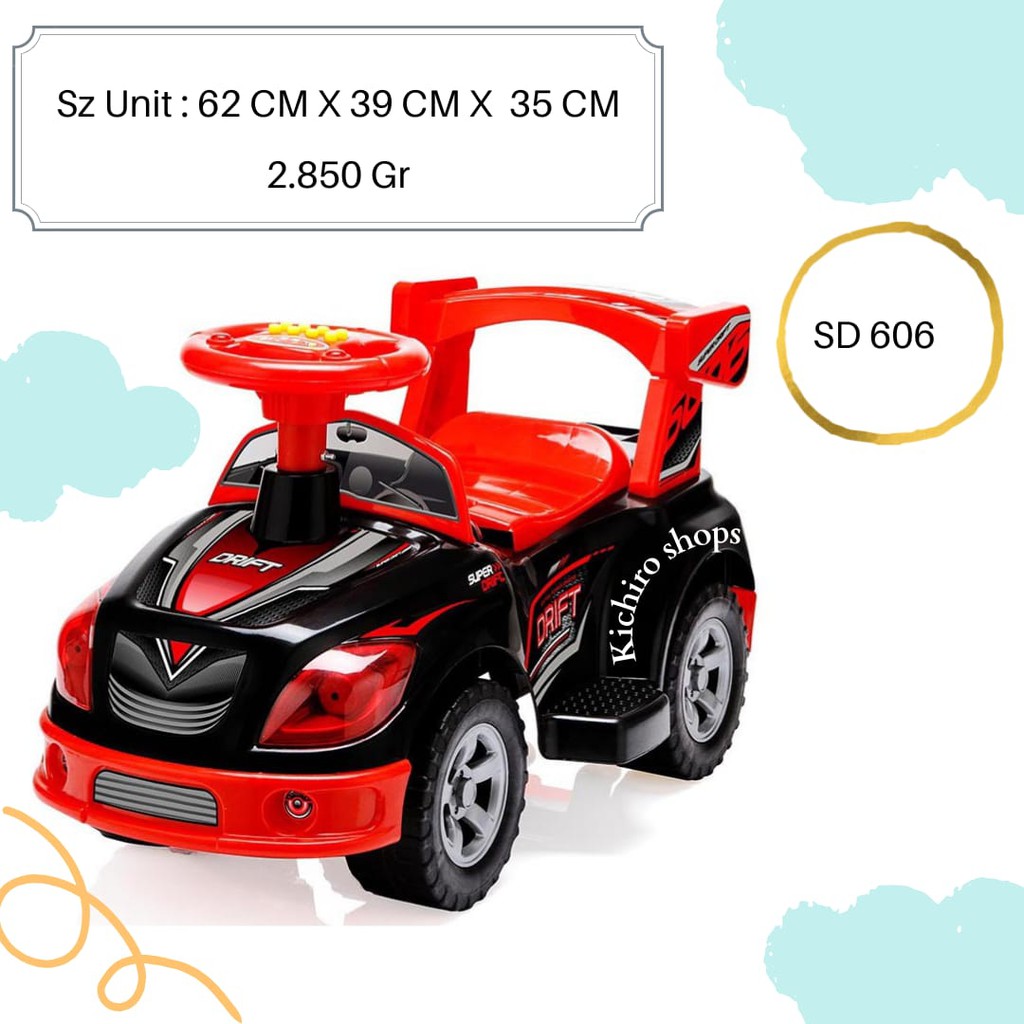 Mobil Anak Mobil- Mobilan SHP SD 606 Merah Hitam - Kichiro Shops