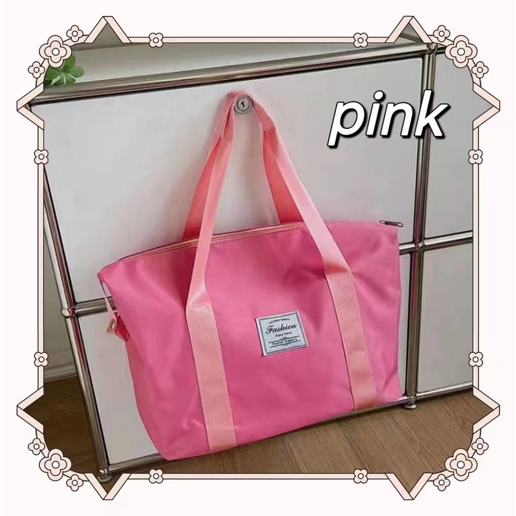 TFT AX200286 92943 AX943 T42 (1 KG MUAT 3) Tas Traval Lipat Untuk Gym Fitness Aerobic Tas Olahraga Duffel Bag Anti Air Tas pink shabby stabby