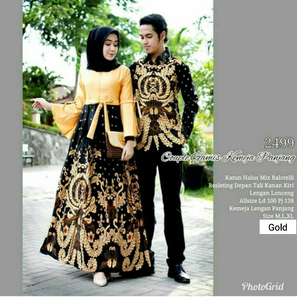 Termurah!! Baju batik couple kode 2499 remaja dewasa baju kondangan pasangan couple model terbaru