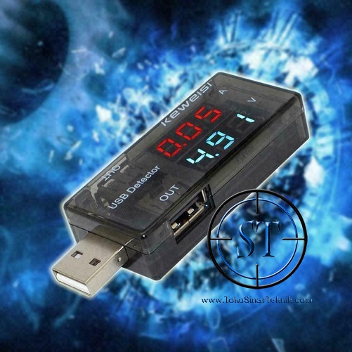 USB Double Power Charger Real-Time Voltage Amper Meter Tester Handphone Tegangan Hp Powerbank Arus