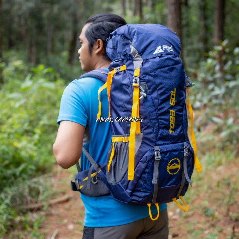 Tas Gunung Carrier Arei Toba 60L - Rei Toba 60L ORI  INCLUDE RAINCOVER - TAS CARRIER AREI TOBA 60L - REI TOBA 60 LITER