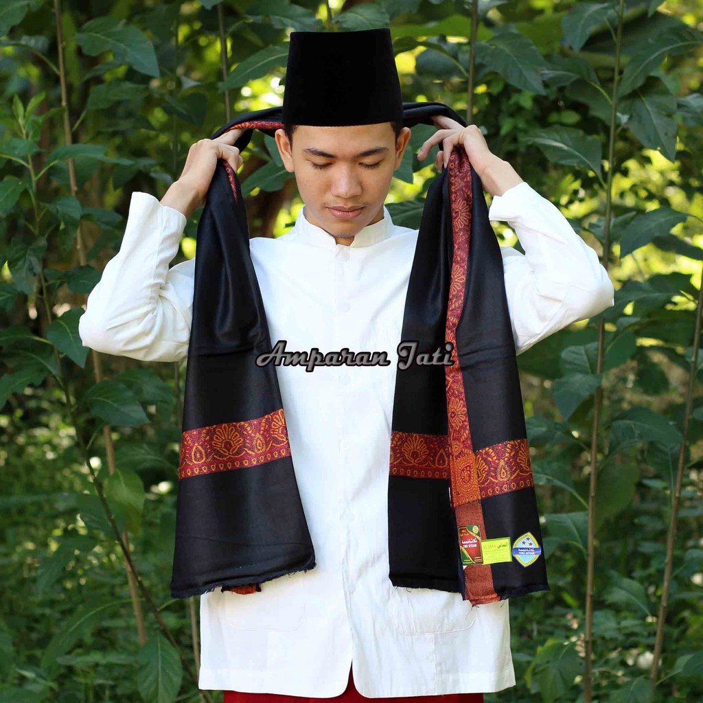 Sorban Kashmiri ALMAS Hitam Made in India - Sorban Panjang Rumbai - Sorban Kashmiri Import India