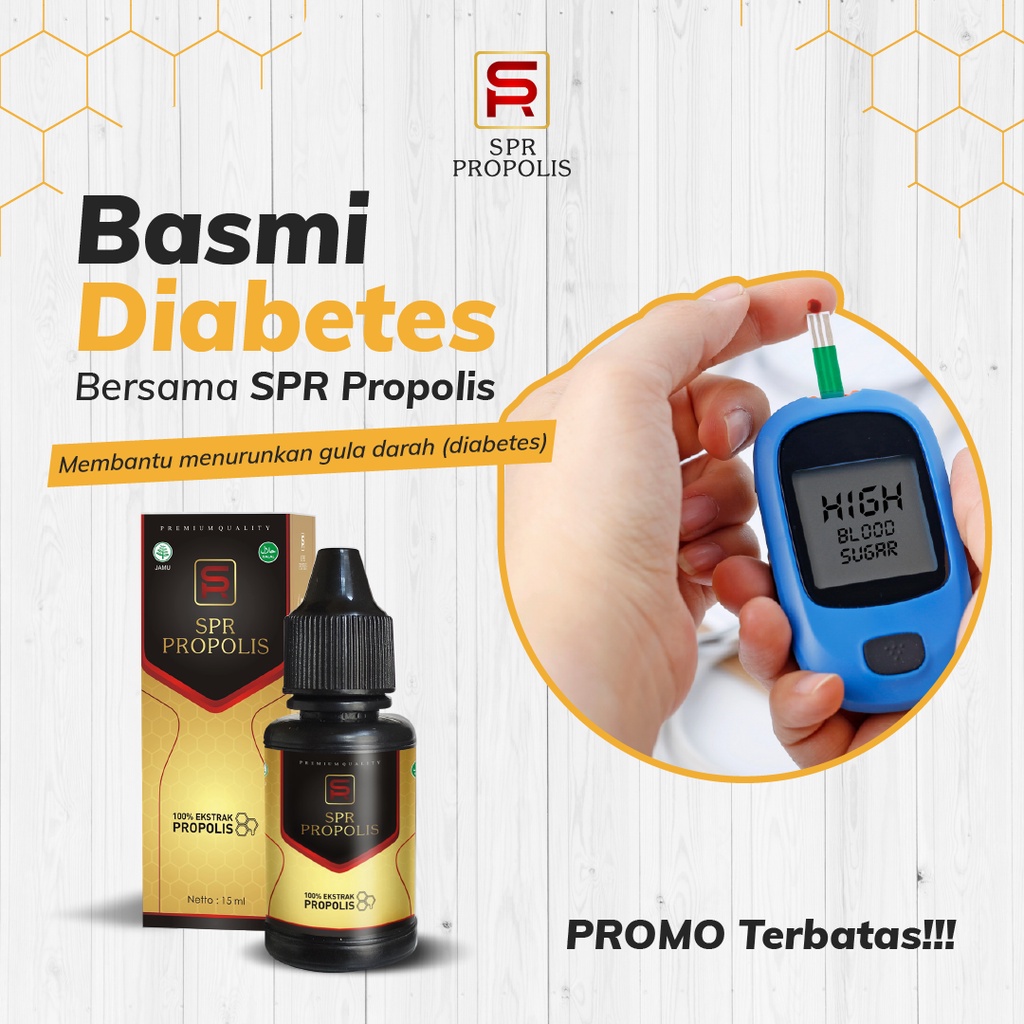 [BELI 1 GRATIS 1 isi Perpcs 15ML] SPR Propolis Obat Diabetes Paling Ampuh Herbal Tetes BPOM