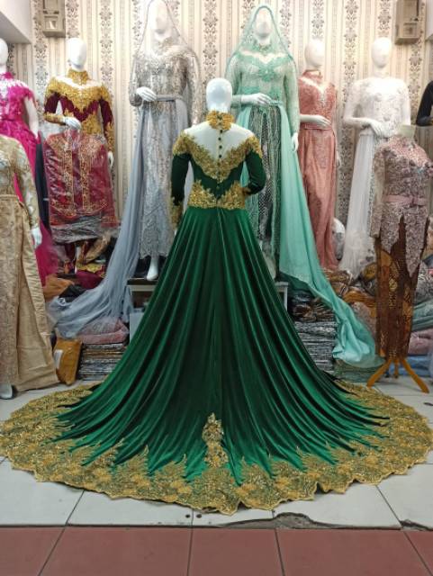 Kebaya Pengantin bludru full payet mewah/wedding dress