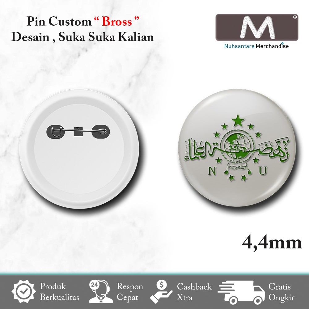 (COD) Cetak Pin Bross Custom 44mm Termurah PIN Bros Souvenir 44mm-6